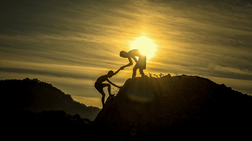 Helping to Climb a Peak