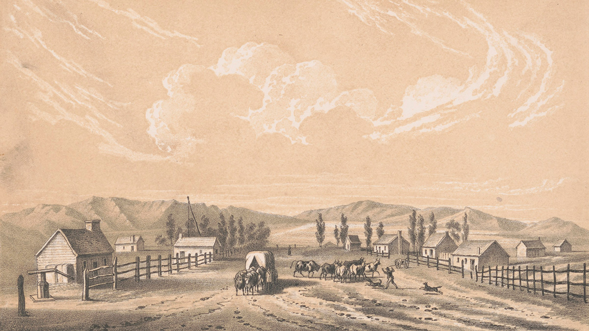 Street in Great Salt Lake City, 1852